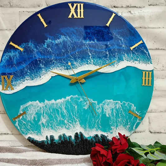 Attractive Light Epoxy Resin Wall Clock - The First Decor