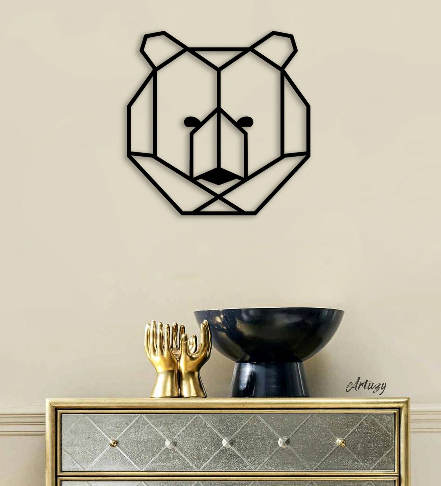 HUGGY BEAR - METAL WALL ART