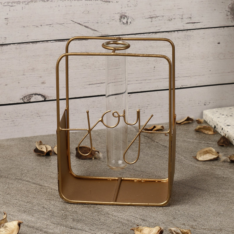 GOLD TESTUBE PLANTER