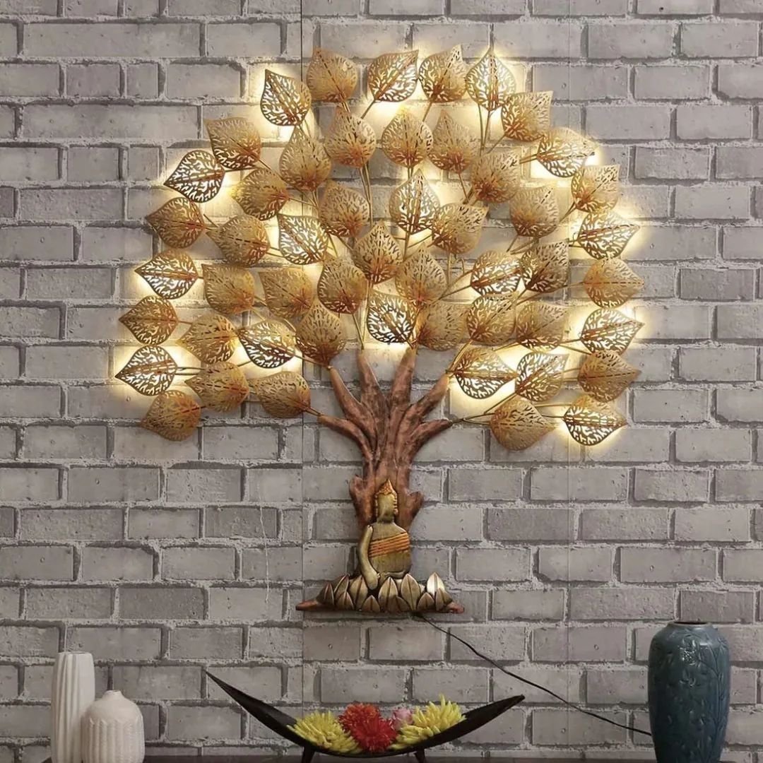 BUDDHA TREE WITH LED WALL ART ( 3.5X4 FEET)