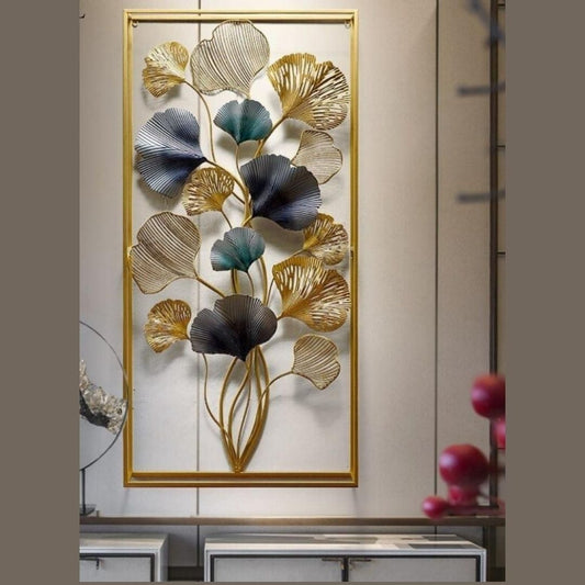 VERTICAL DOUBLE FRAME METAL WALL ART