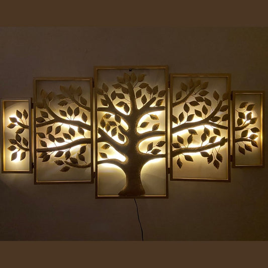 DESIGNER PANEL TREE METAL WALL ART