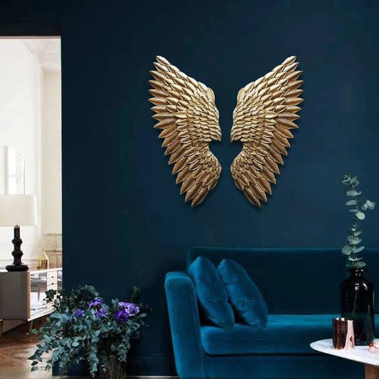 ANGEL WINGS METAL WALL ART ( 4X2 FEET ) - The First Decor