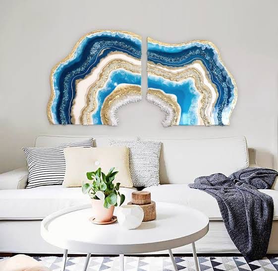 BLUE SUN WALL ART - The First Decor